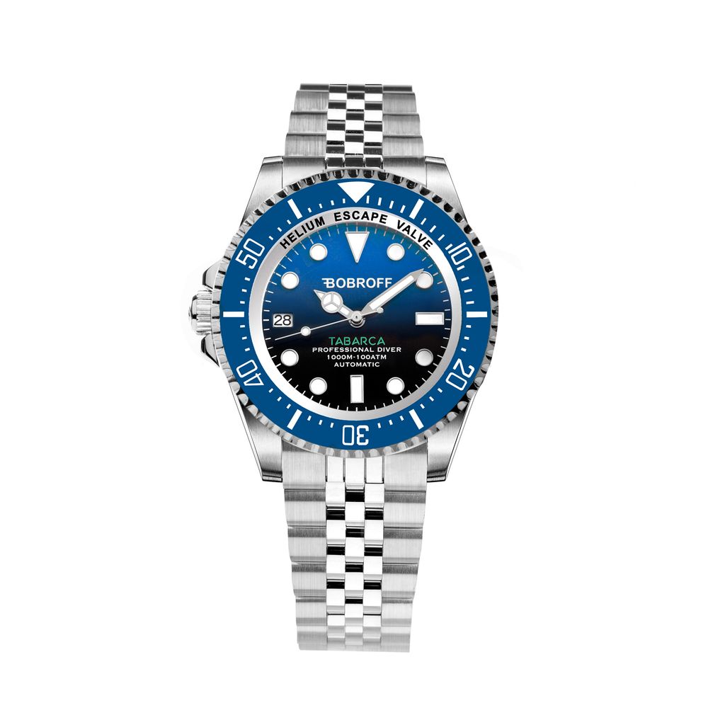 Reloj Bobroff de acero inoxidable plateado