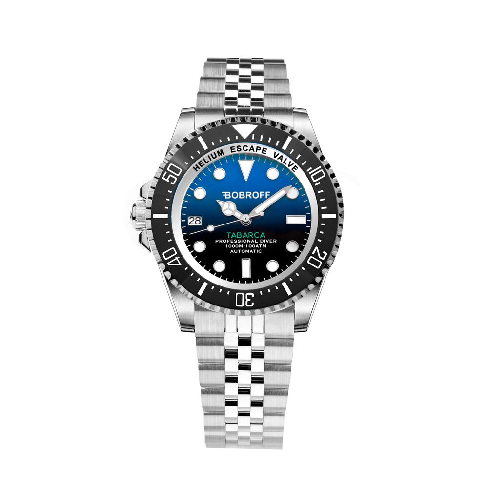 Reloj Bobroff de acero inoxidable plateado
