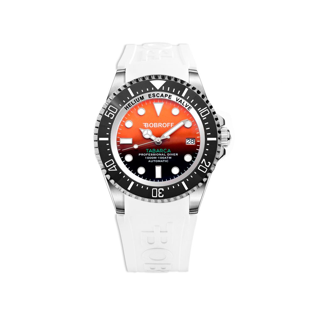 Reloj Bobroff de caucho blanco
