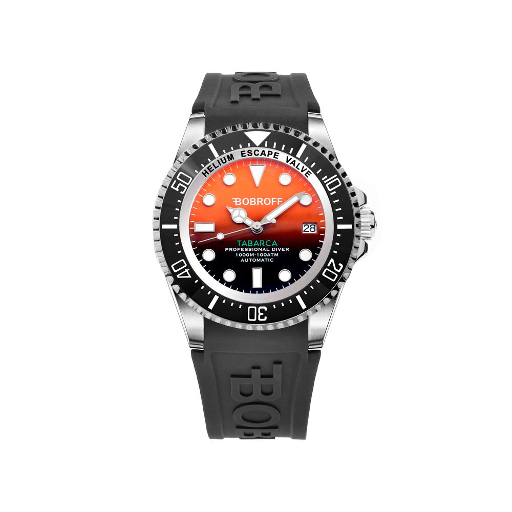 Reloj Bobroff de caucho negro