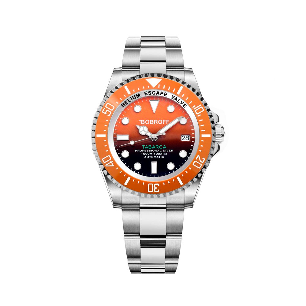 Reloj Bobroff de acero inoxidable plateado