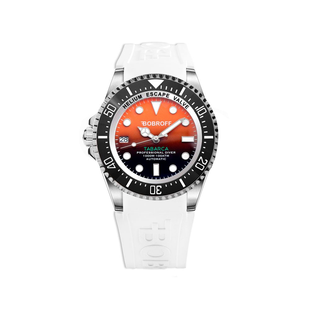 Reloj Bobroff de caucho blanco