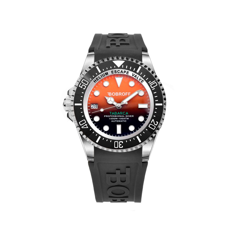 Reloj Bobroff de caucho negro