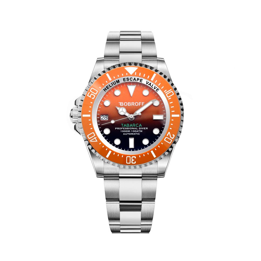 Reloj Bobroff de acero inoxidable plateado