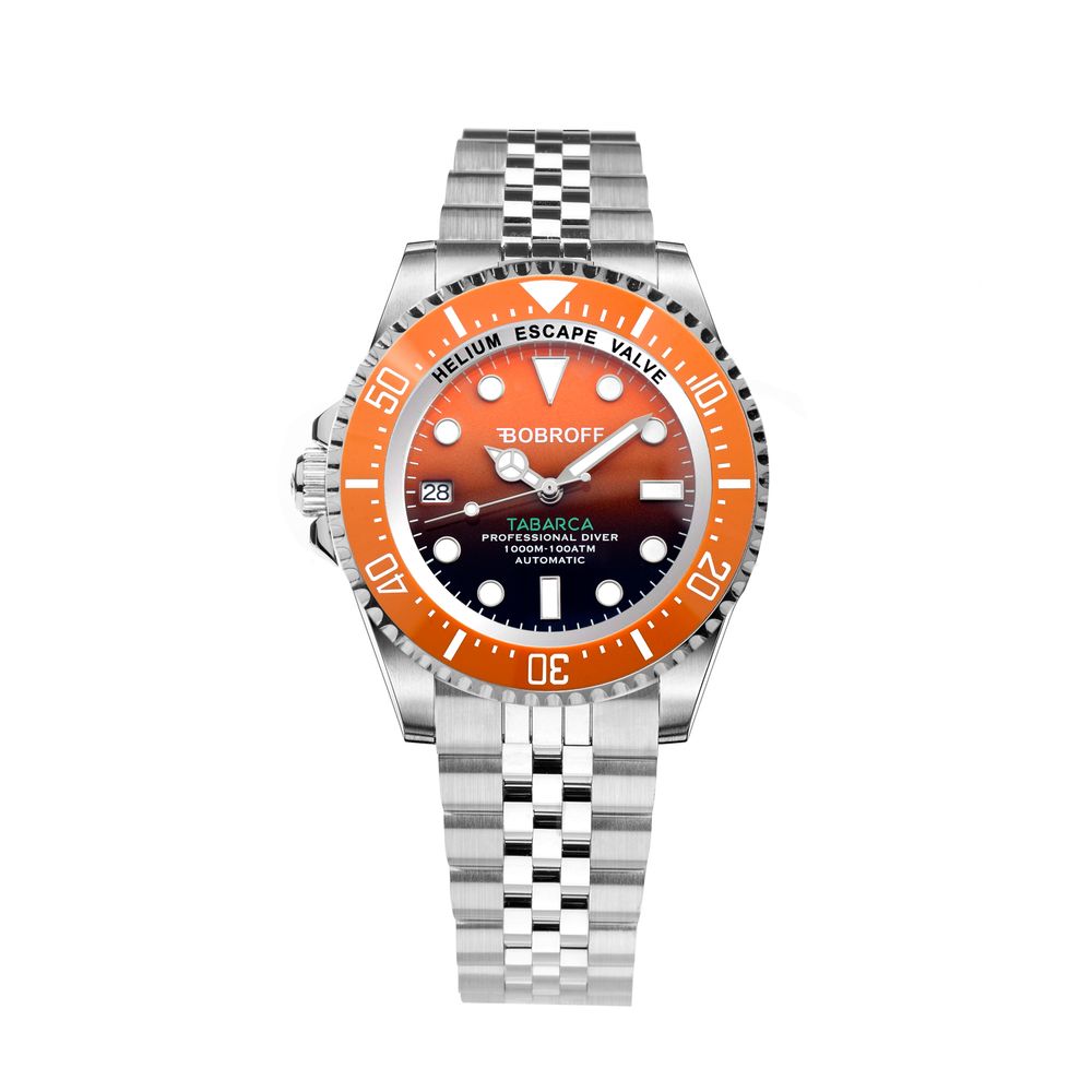 Reloj Bobroff de acero inoxidable plateado