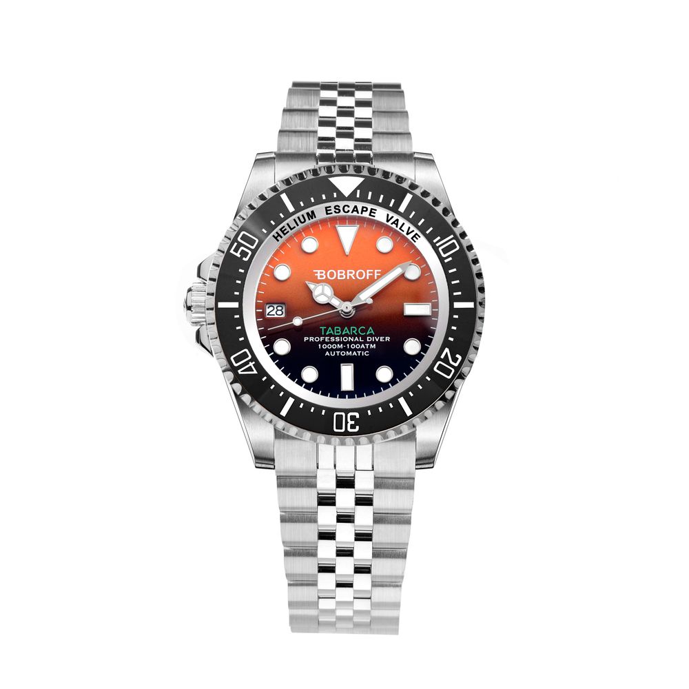 Reloj Bobroff de acero inoxidable plateado