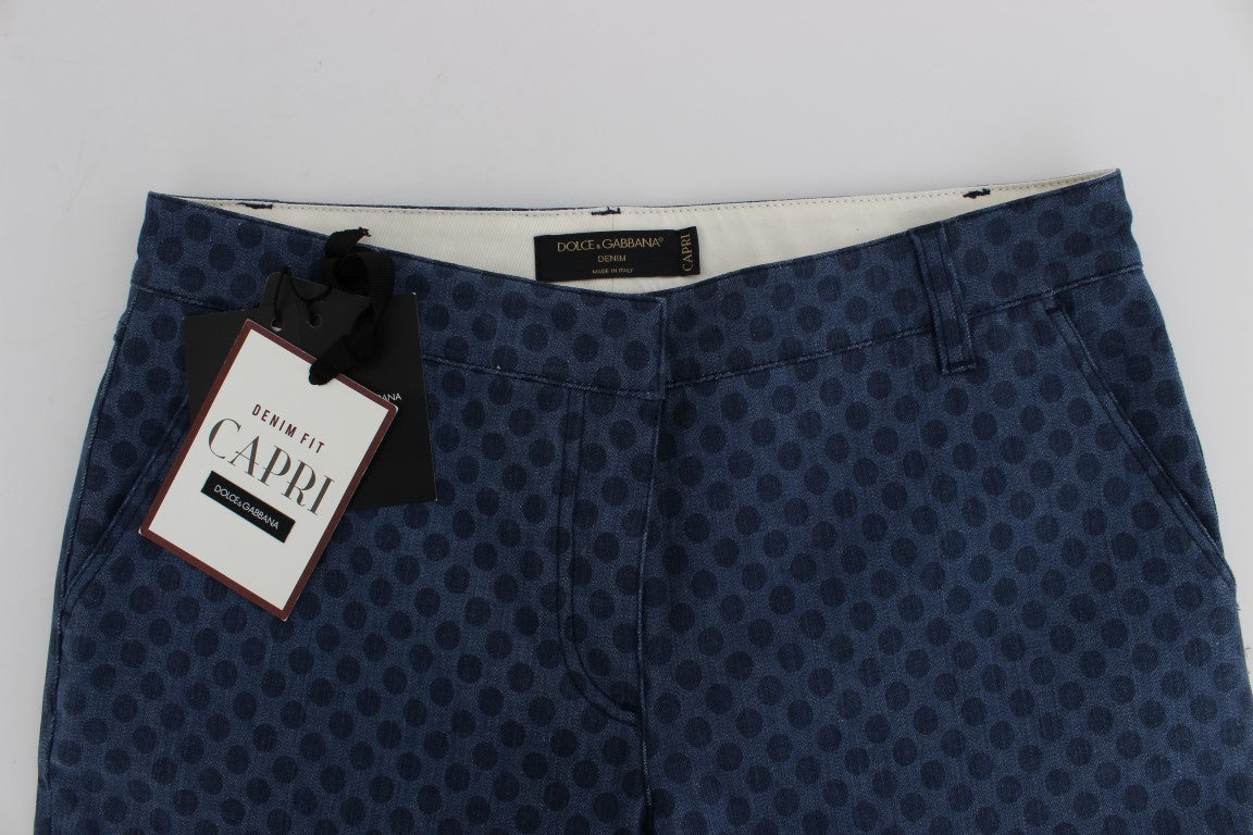 Dolce & Gabbana Polka Dotted Capri Stretch Jeans - Elegance Online Limited