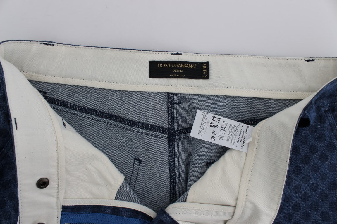 Dolce & Gabbana Polka Dotted Capri Stretch Jeans - Elegance Online Limited