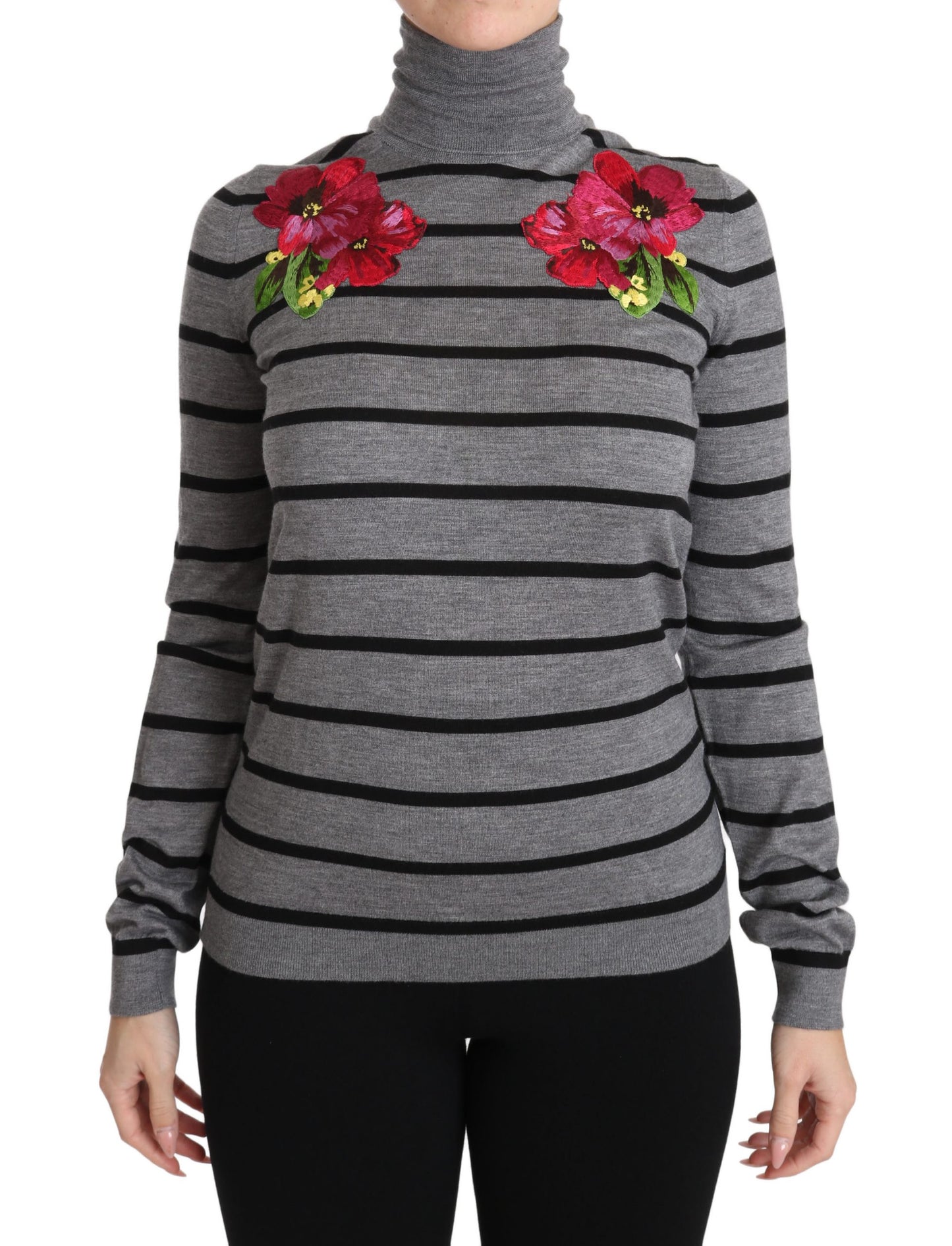 Dolce & Gabbana Elegant Embroidered Cashmere-Silk Sweater - Elegance Online Limited