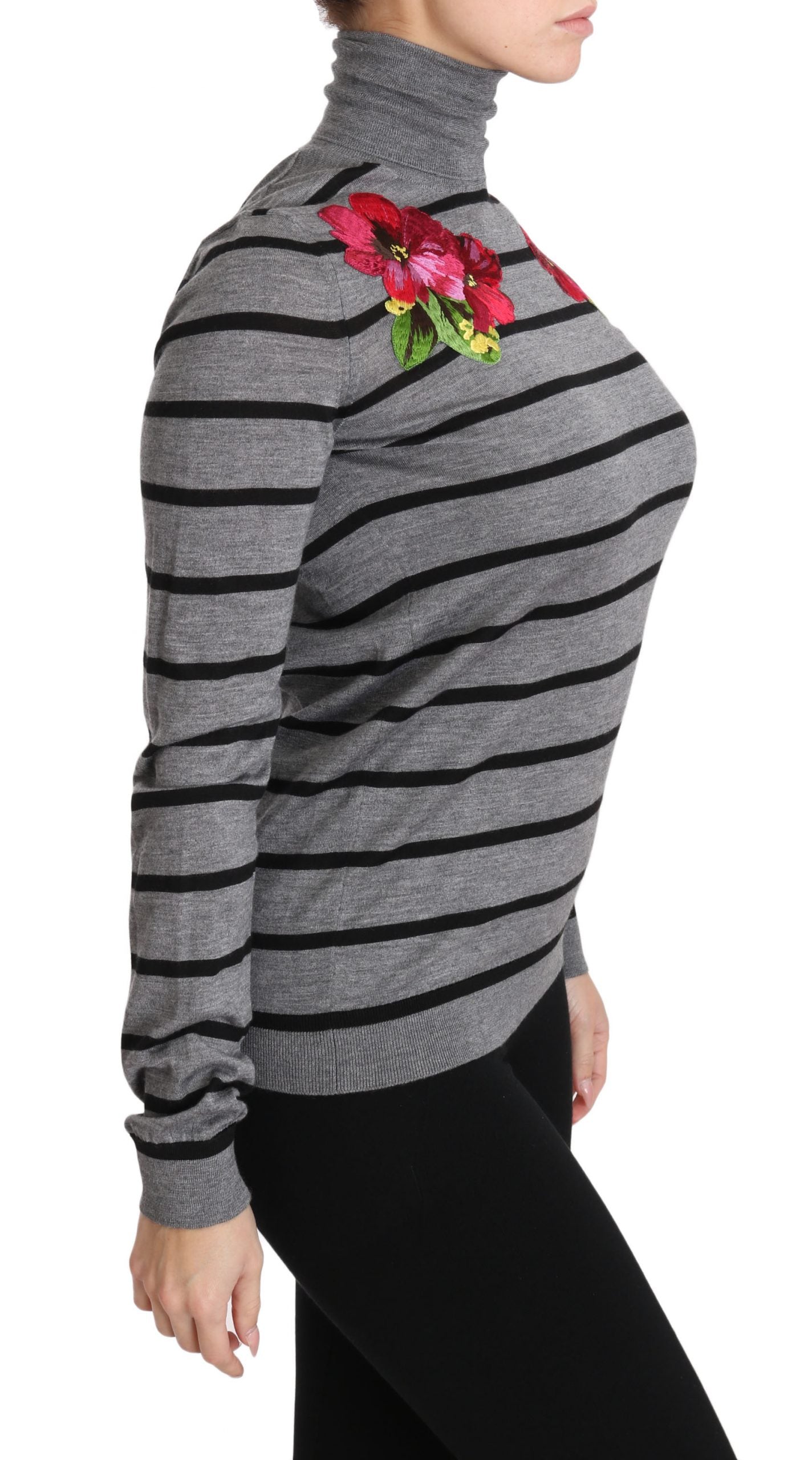 Dolce & Gabbana Elegant Embroidered Cashmere-Silk Sweater - Elegance Online Limited