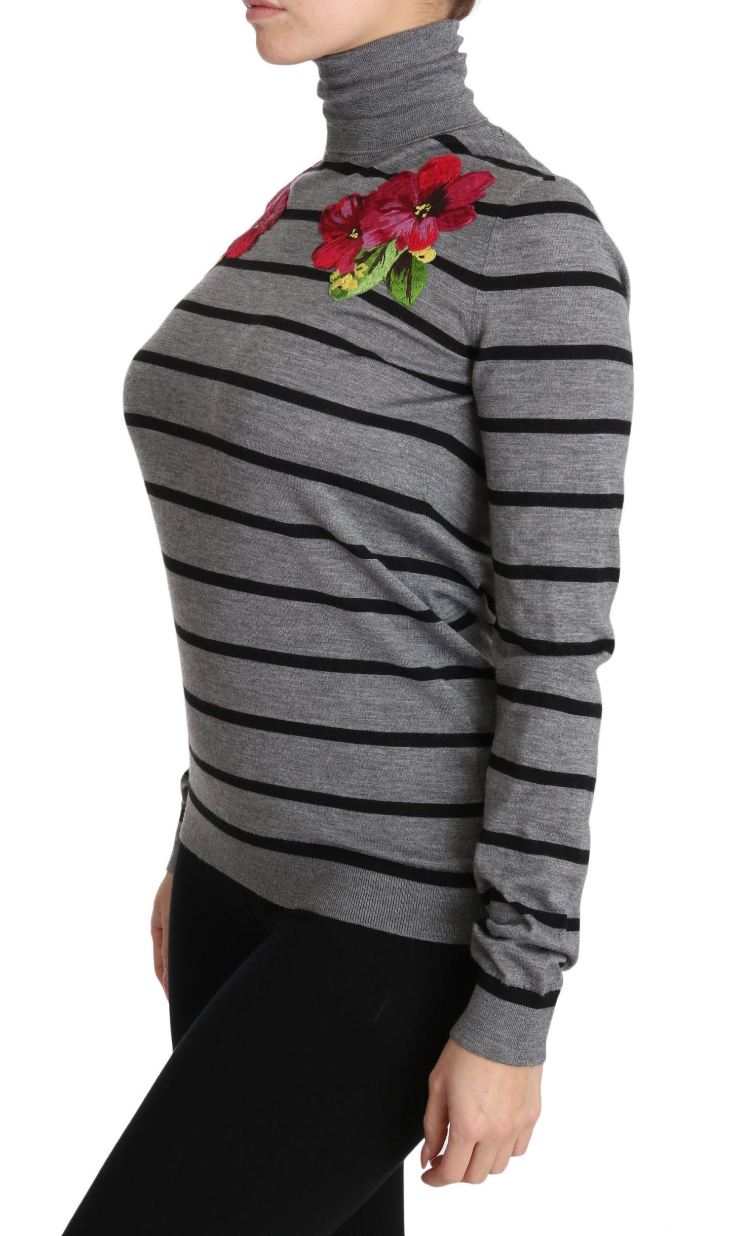 Dolce & Gabbana Elegant Embroidered Cashmere-Silk Sweater - Elegance Online Limited
