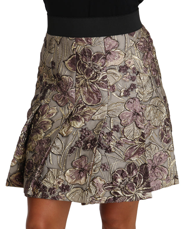 Dolce & Gabbana Elegant Floral A-Line Jacquard Skirt - Elegance Online Limited