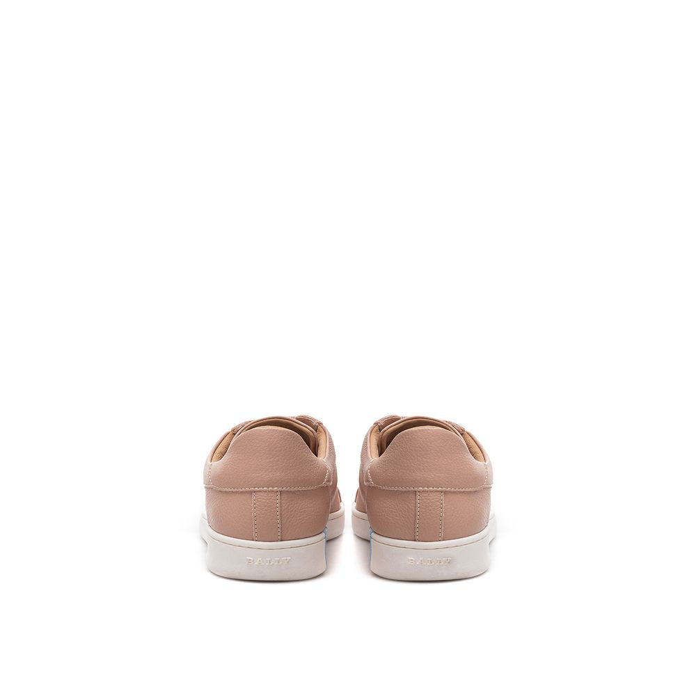 Zapatillas elegantes de piel color rosa de Bally