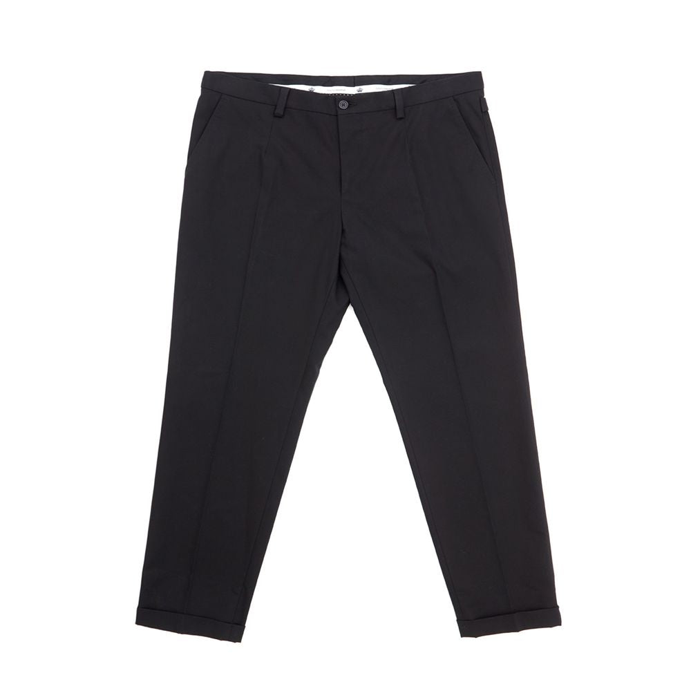 Pantalon élégant en coton noir Dolce & Gabbana pour homme