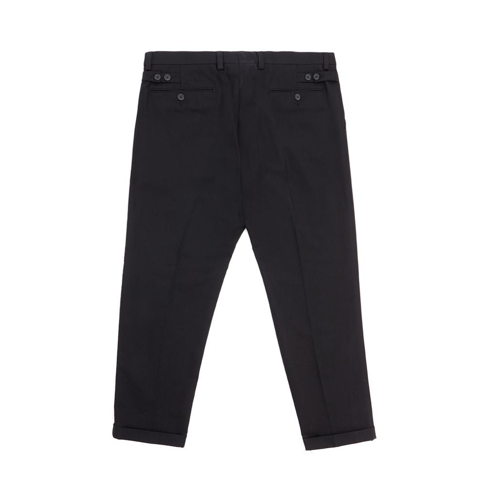 Pantalon élégant en coton noir Dolce & Gabbana pour homme