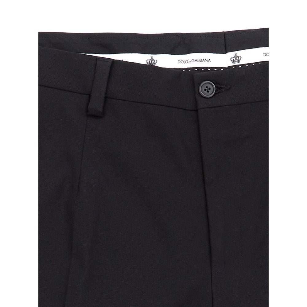 Pantalon élégant en coton noir Dolce & Gabbana pour homme