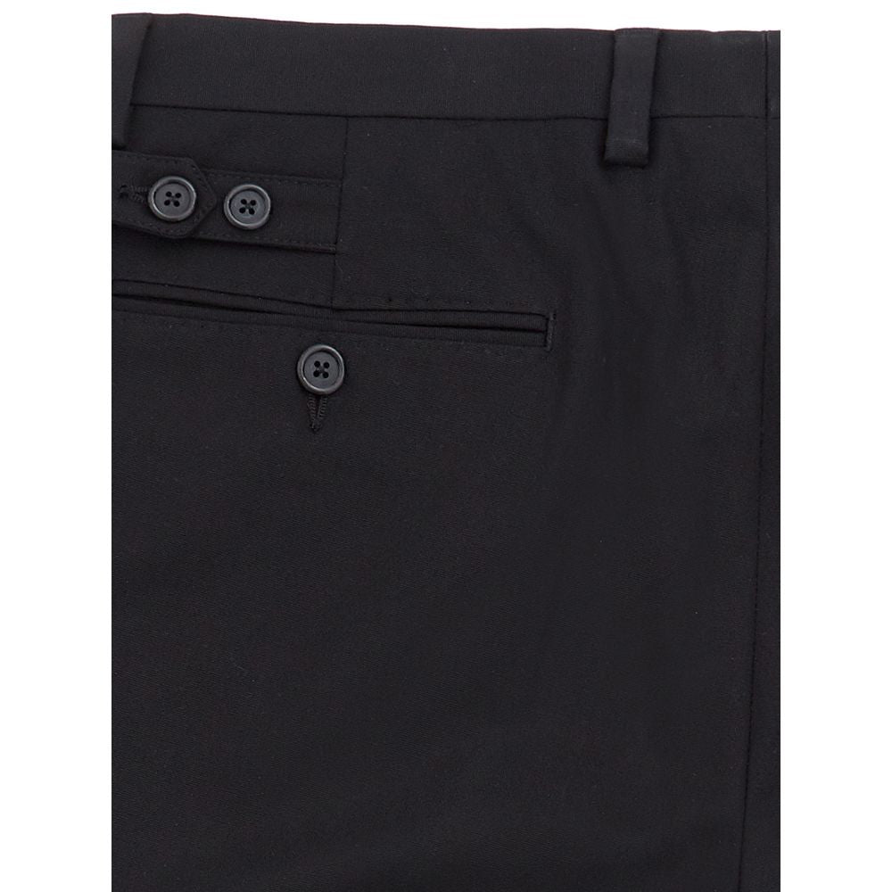 Pantalon élégant en coton noir Dolce & Gabbana pour homme