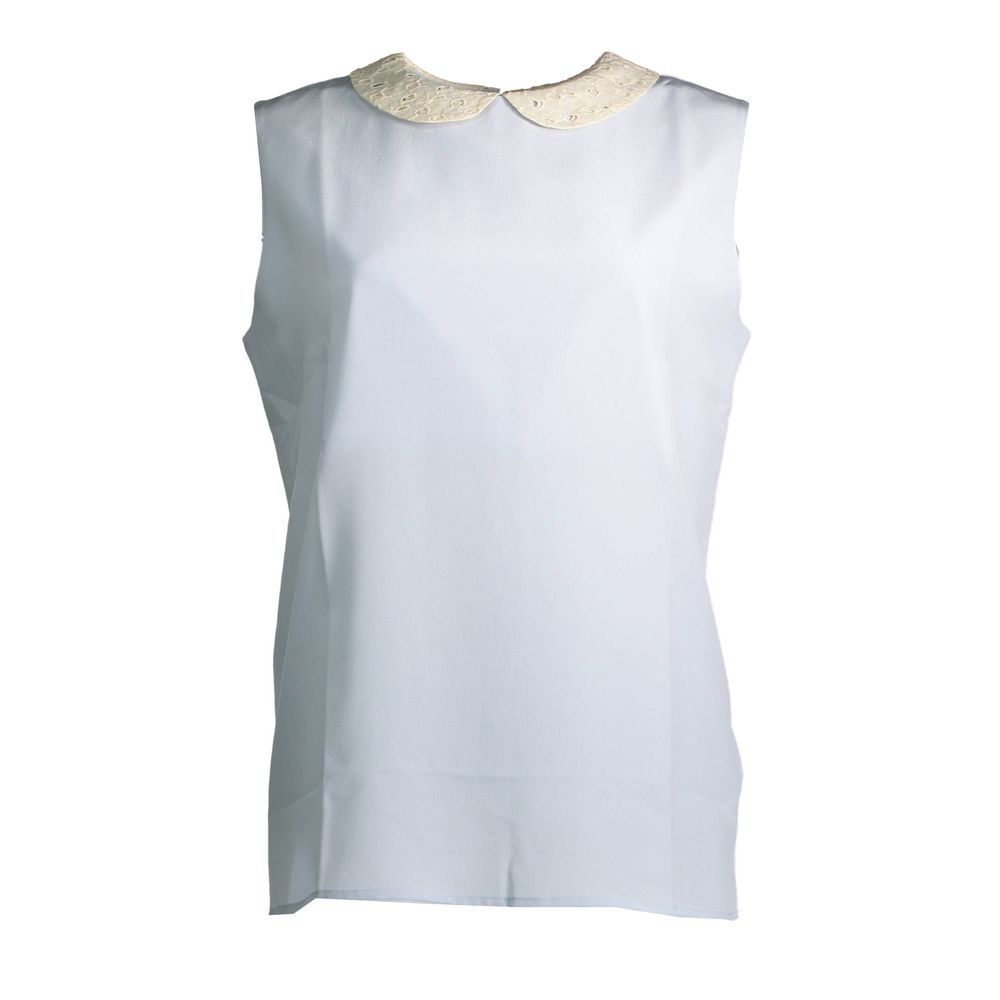 Top de seda azul claro para mujer de Gant