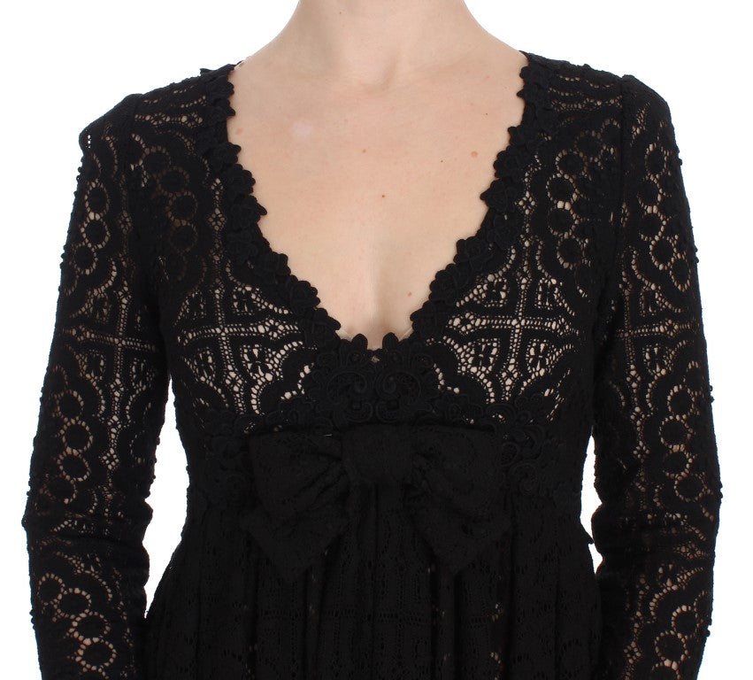 Dolce & Gabbana Elegant Floral Ricamo Maxi Dress - Elegance Online Limited