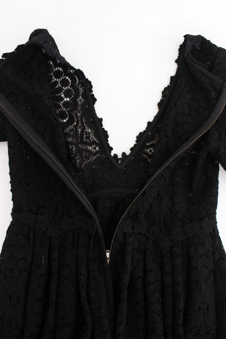 Dolce & Gabbana Elegant Floral Ricamo Maxi Dress - Elegance Online Limited