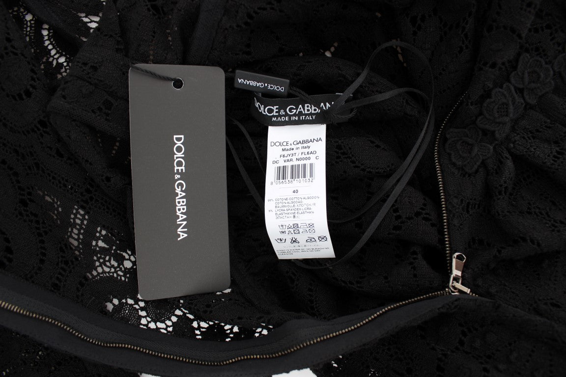 Dolce & Gabbana Elegant Floral Ricamo Maxi Dress - Elegance Online Limited