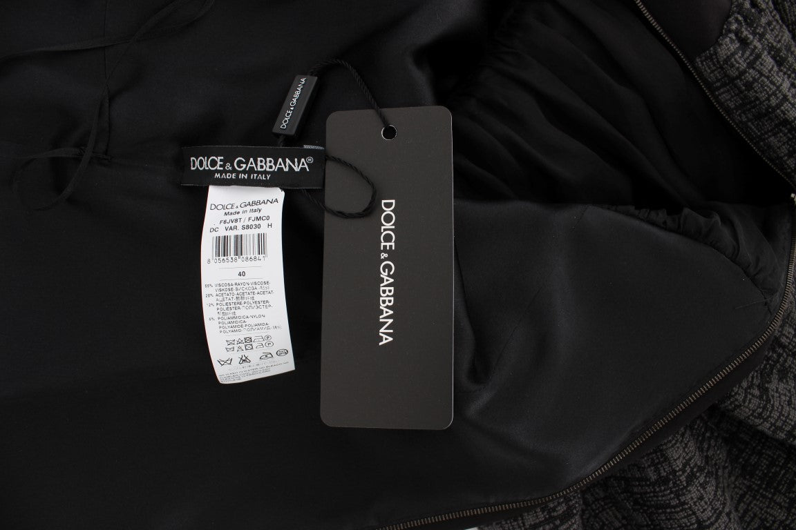 Dolce & Gabbana Elegant Black Full-Length Sheath Dress - Elegance Online Limited