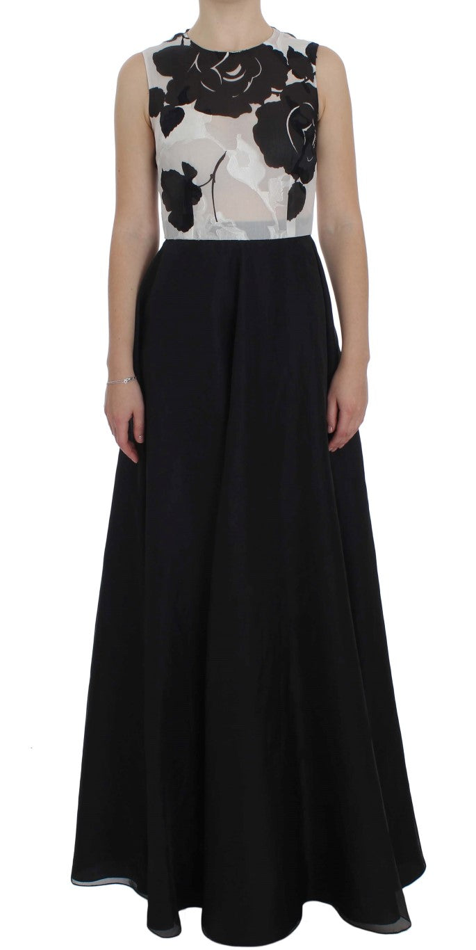 Dolce & Gabbana Elegant Floral Silk Full Length Dress - Elegance Online Limited