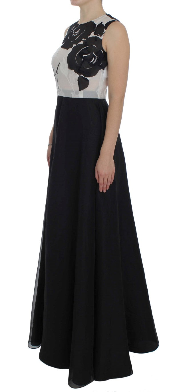 Dolce & Gabbana Elegant Floral Silk Full Length Dress - Elegance Online Limited
