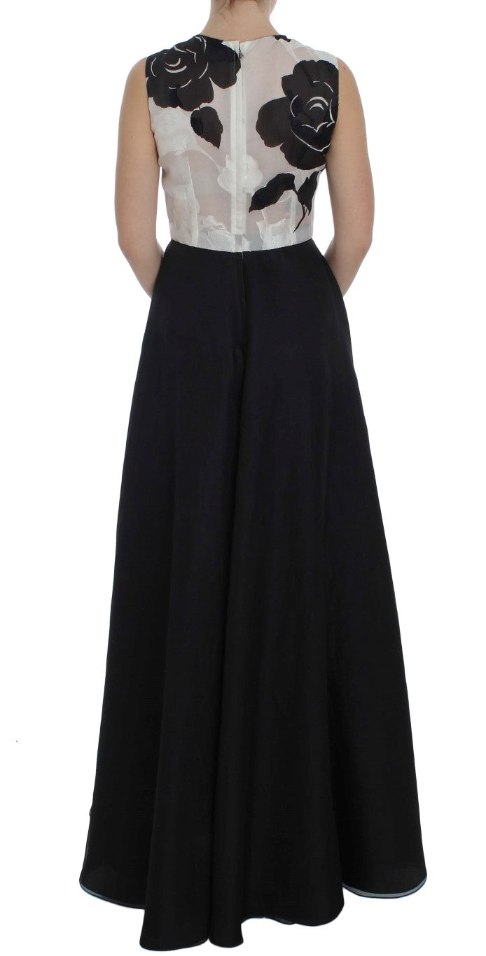 Dolce & Gabbana Elegant Floral Silk Full Length Dress - Elegance Online Limited