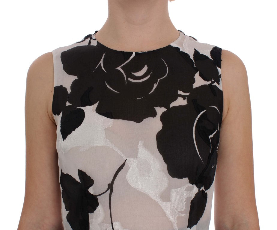 Dolce & Gabbana Elegant Floral Silk Full Length Dress - Elegance Online Limited
