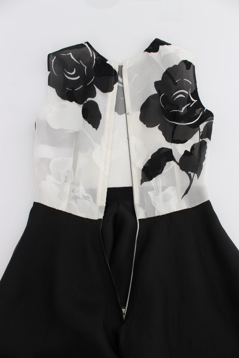 Dolce & Gabbana Elegant Floral Silk Full Length Dress - Elegance Online Limited