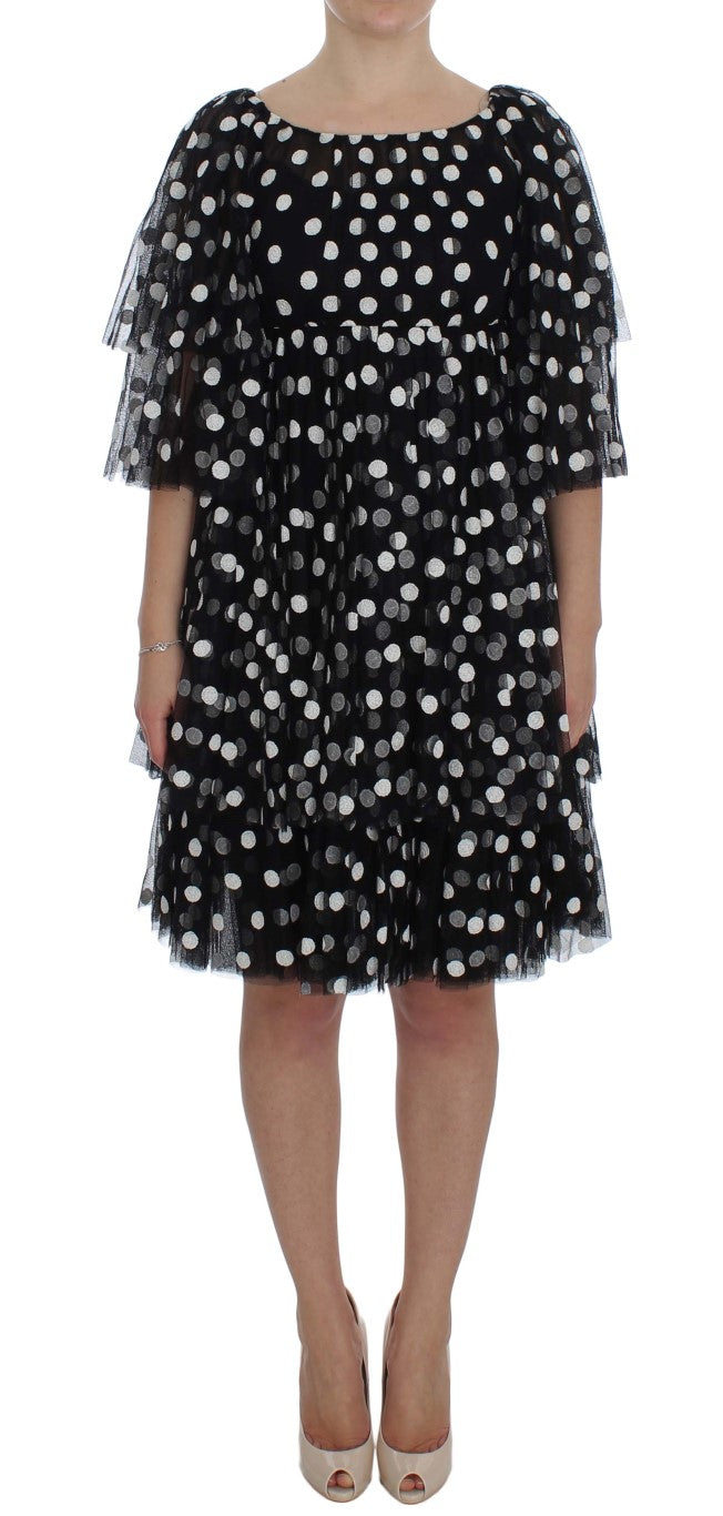 Dolce & Gabbana Elegant Polka Dotted Ruffled Dress - Elegance Online Limited