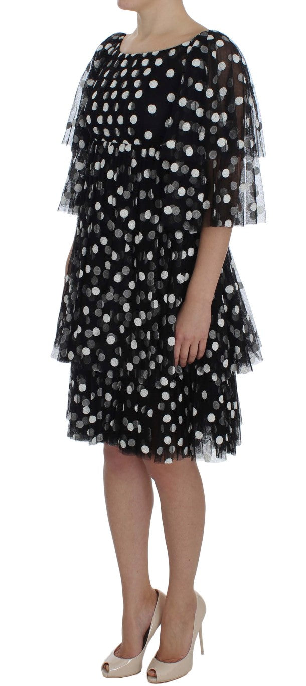 Dolce & Gabbana Elegant Polka Dotted Ruffled Dress - Elegance Online Limited
