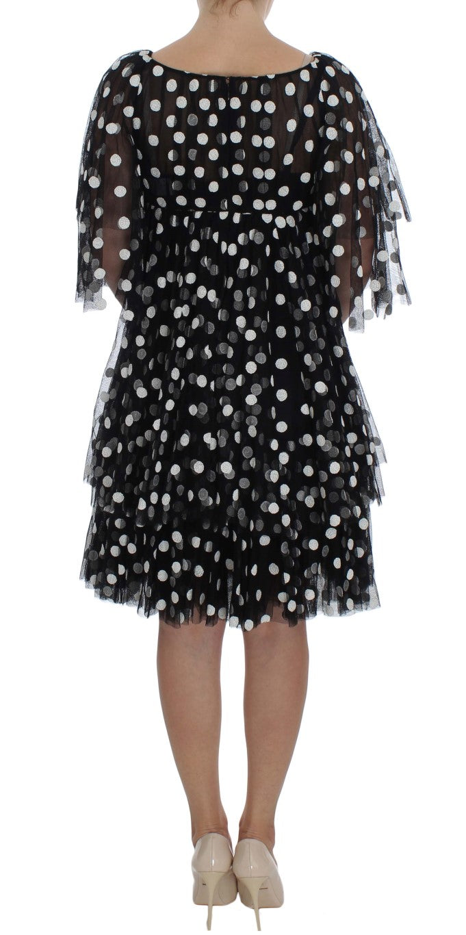 Dolce & Gabbana Elegant Polka Dotted Ruffled Dress - Elegance Online Limited