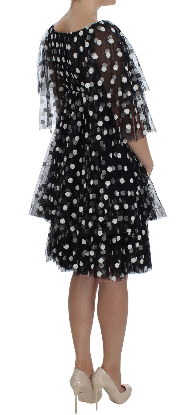 Dolce & Gabbana Elegant Polka Dotted Ruffled Dress - Elegance Online Limited