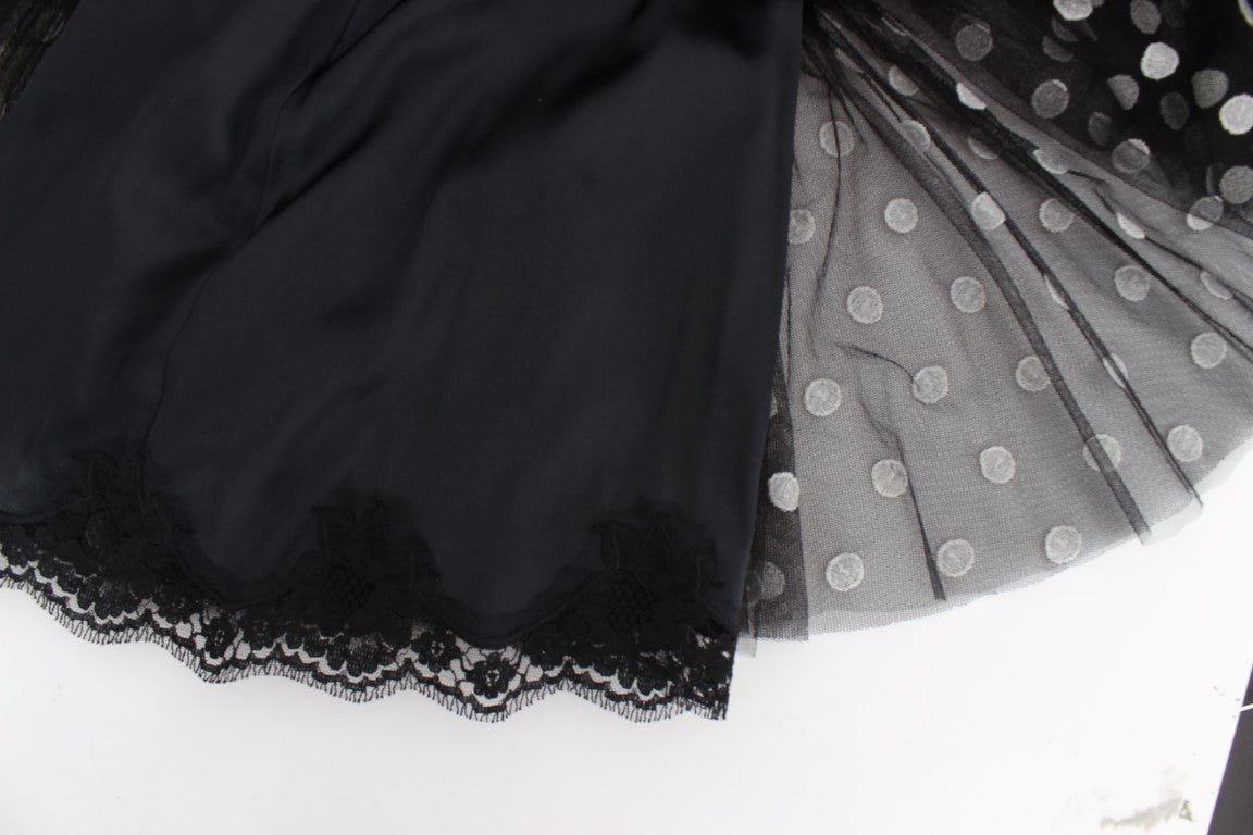 Dolce & Gabbana Elegant Polka Dotted Ruffled Dress - Elegance Online Limited