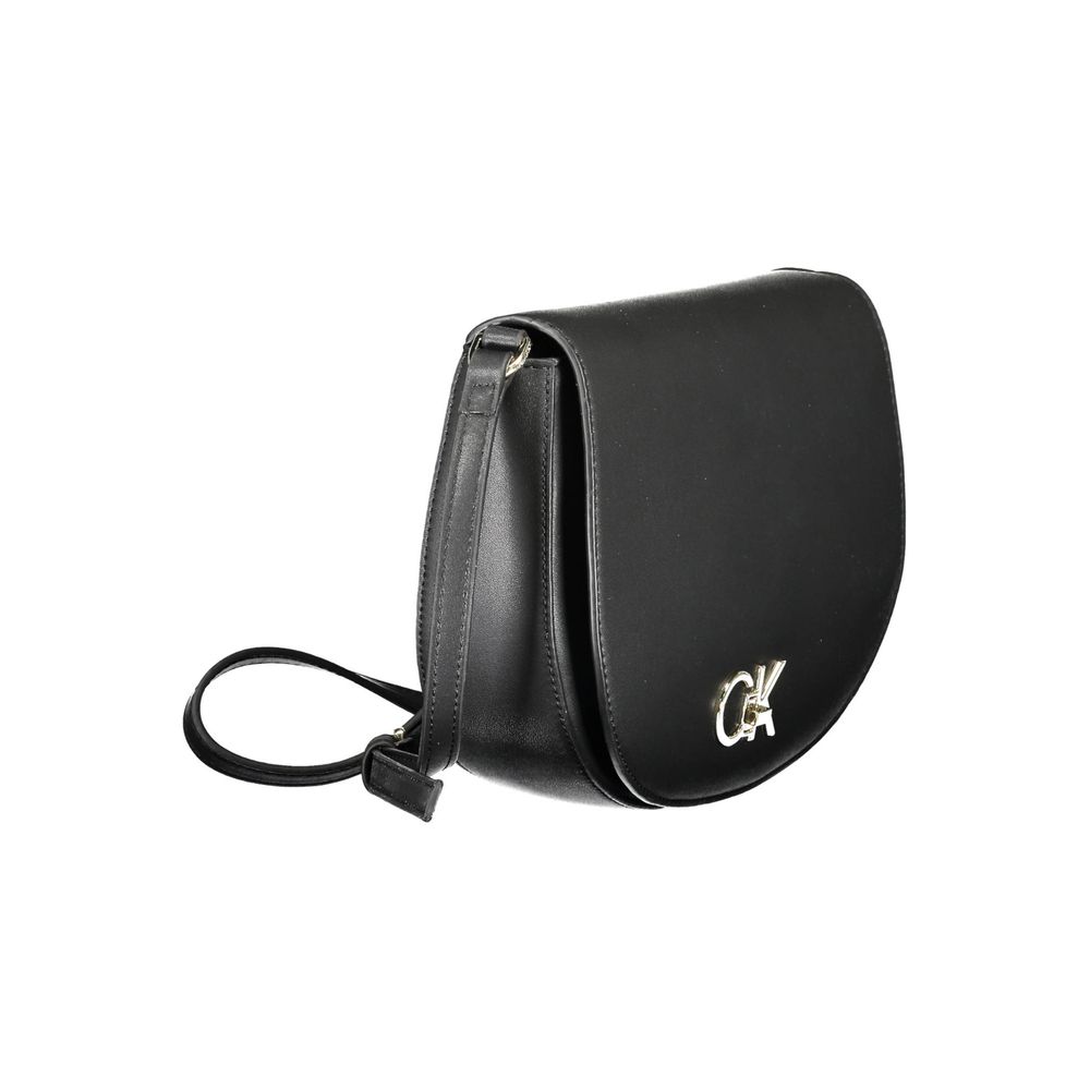 Calvin Klein Black Polyurethane Women Shoulder Bag
