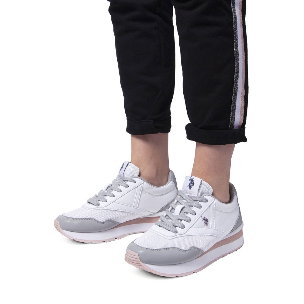 U.S. POLO ASSN. White Polyester Sneaker