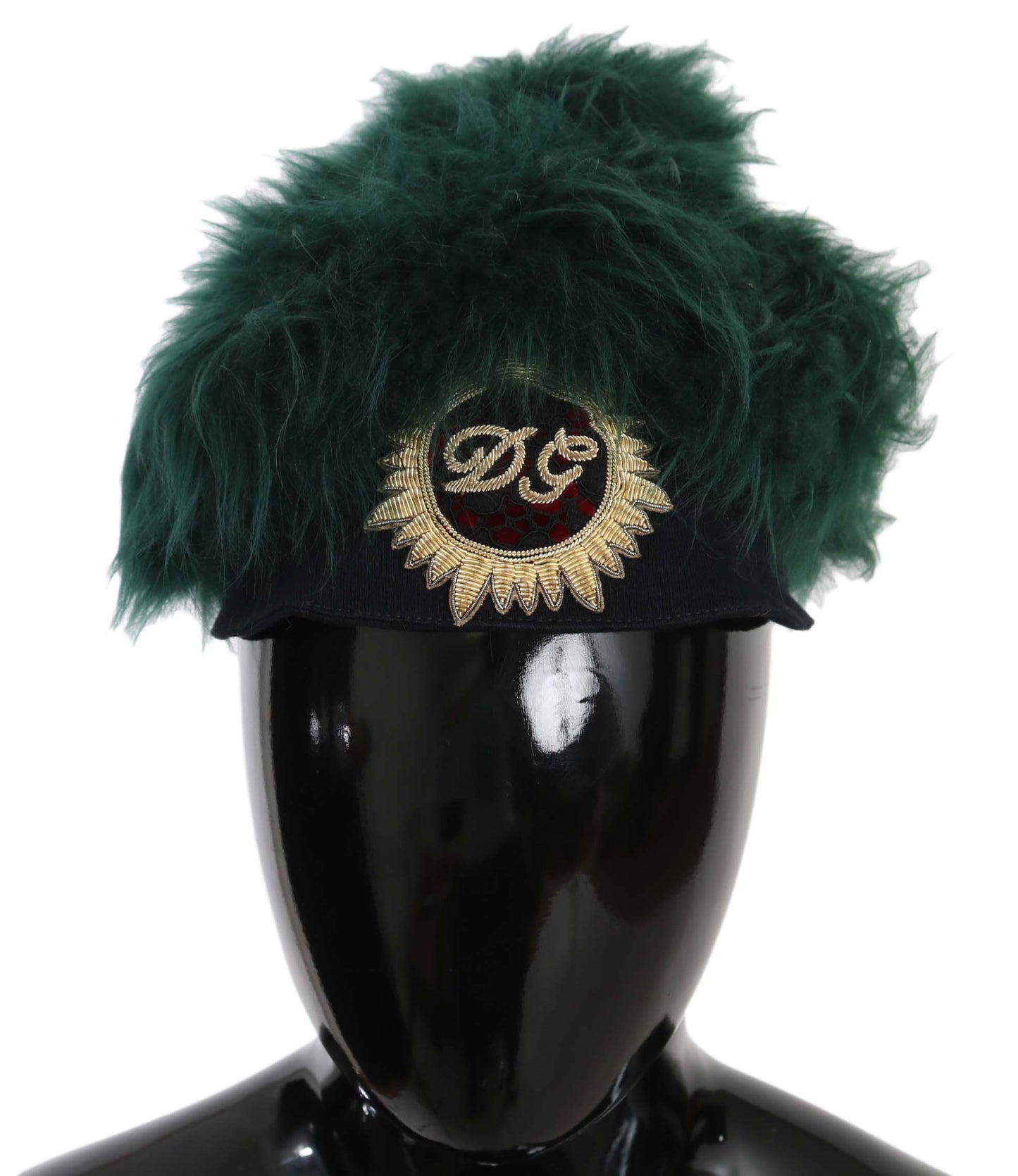 Dolce & Gabbana Elegant Emerald Cashmere Cloche Cap - Elegance Online Limited