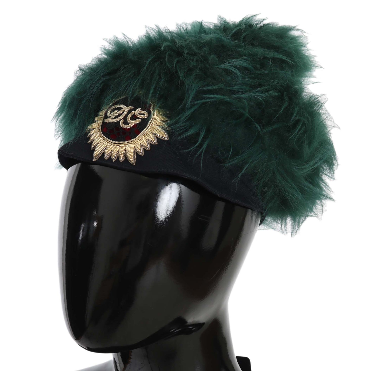 Dolce & Gabbana Elegant Emerald Cashmere Cloche Cap - Elegance Online Limited
