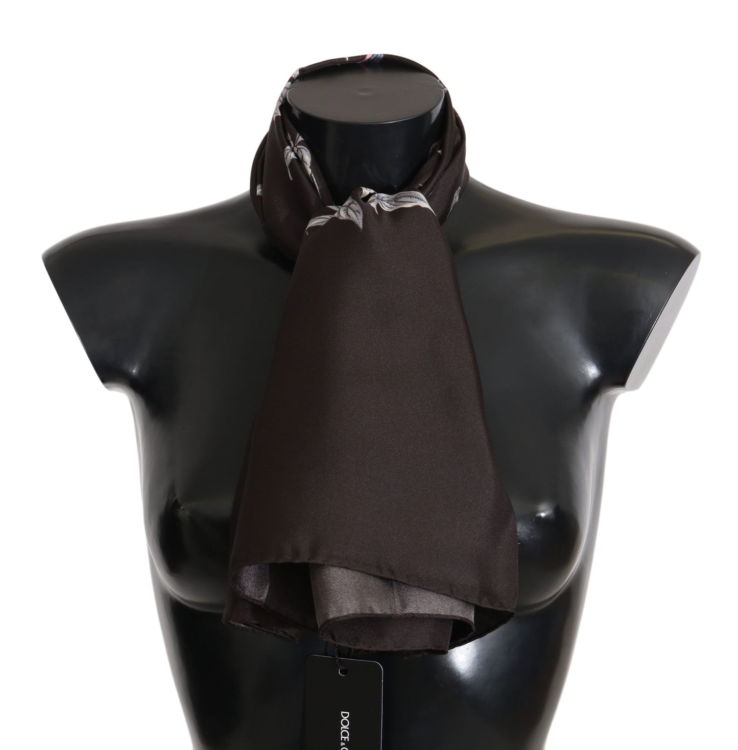 Dolce & Gabbana Elegant Silk Scarf Wrap in Luxe Brown - Elegance Online Limited