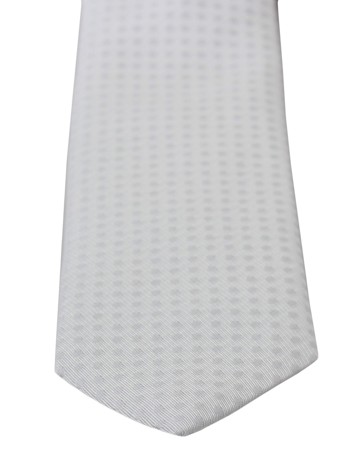 Dolce & Gabbana Elegant White Patterned Silk Blend Neck Tie - Elegance Online Limited