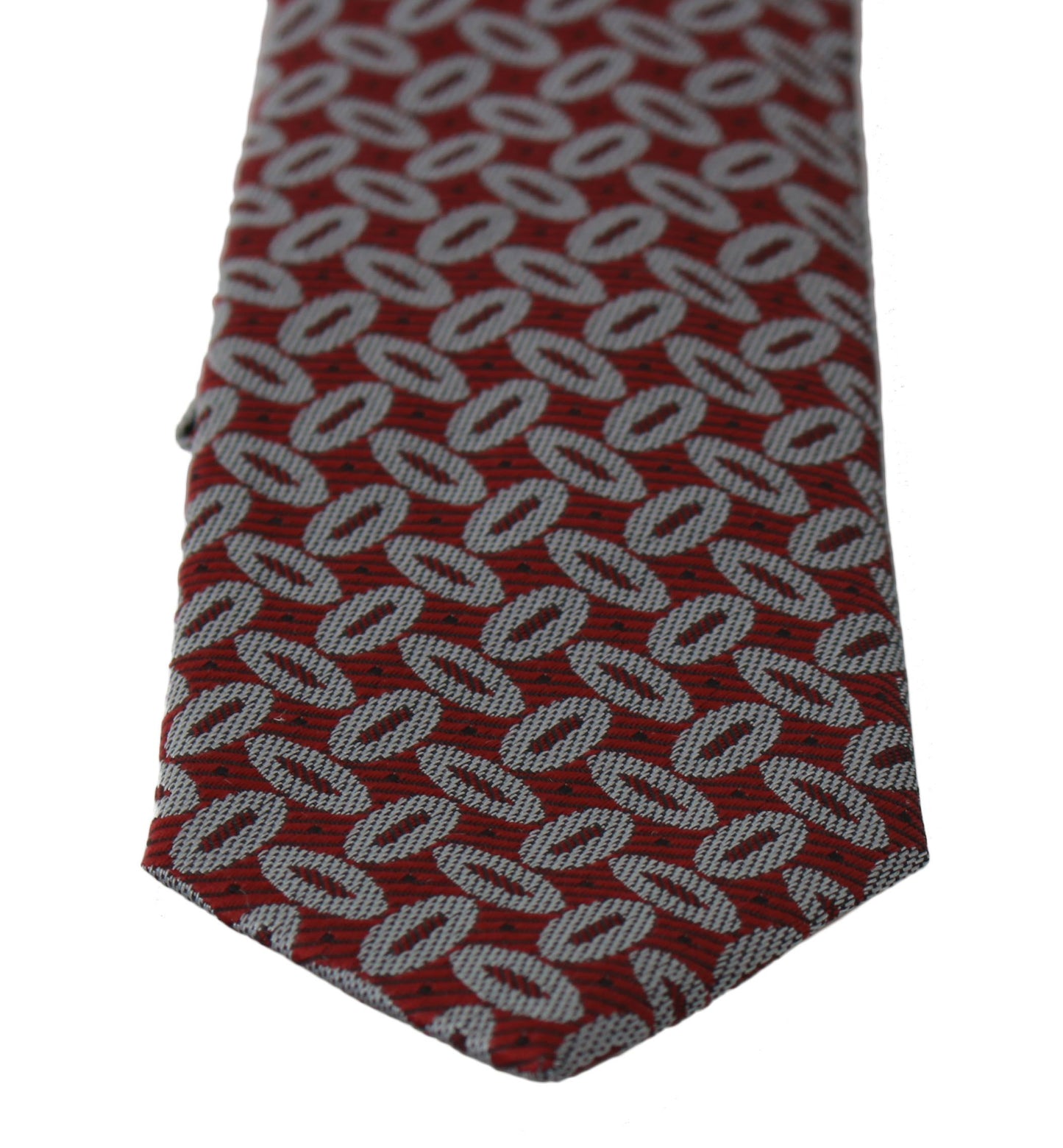 Dolce & Gabbana Elegant Red Printed Silk Neck Tie - Elegance Online Limited