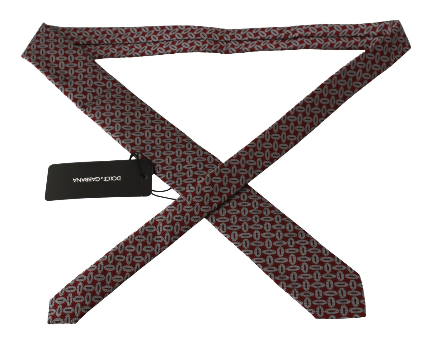 Dolce & Gabbana Elegant Red Printed Silk Neck Tie - Elegance Online Limited