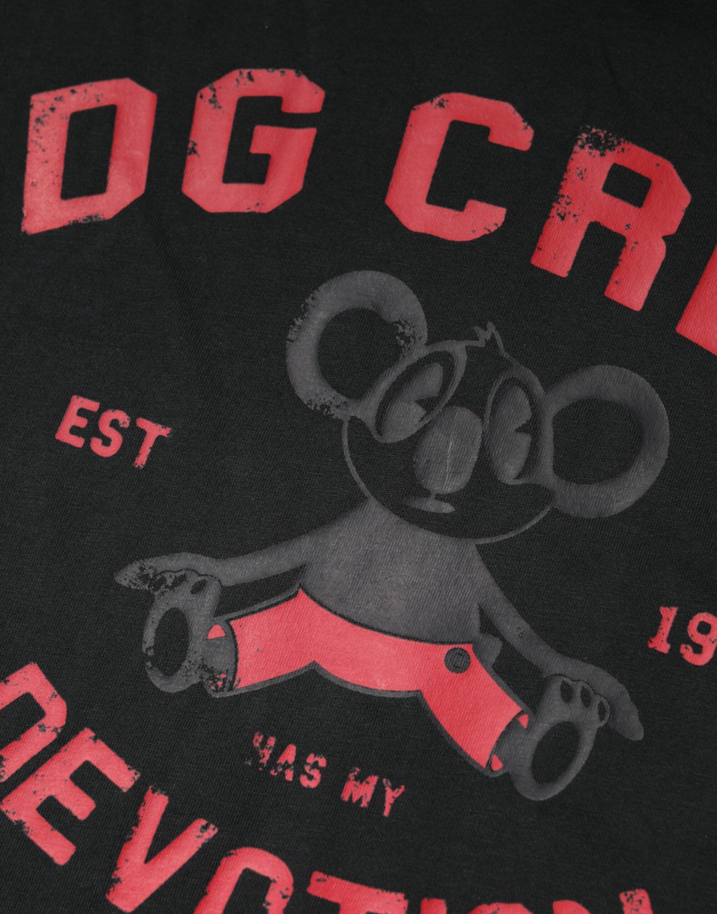 Dolce & Gabbana Black DG Crew Devotion Cotton Crew Neck T-shirt