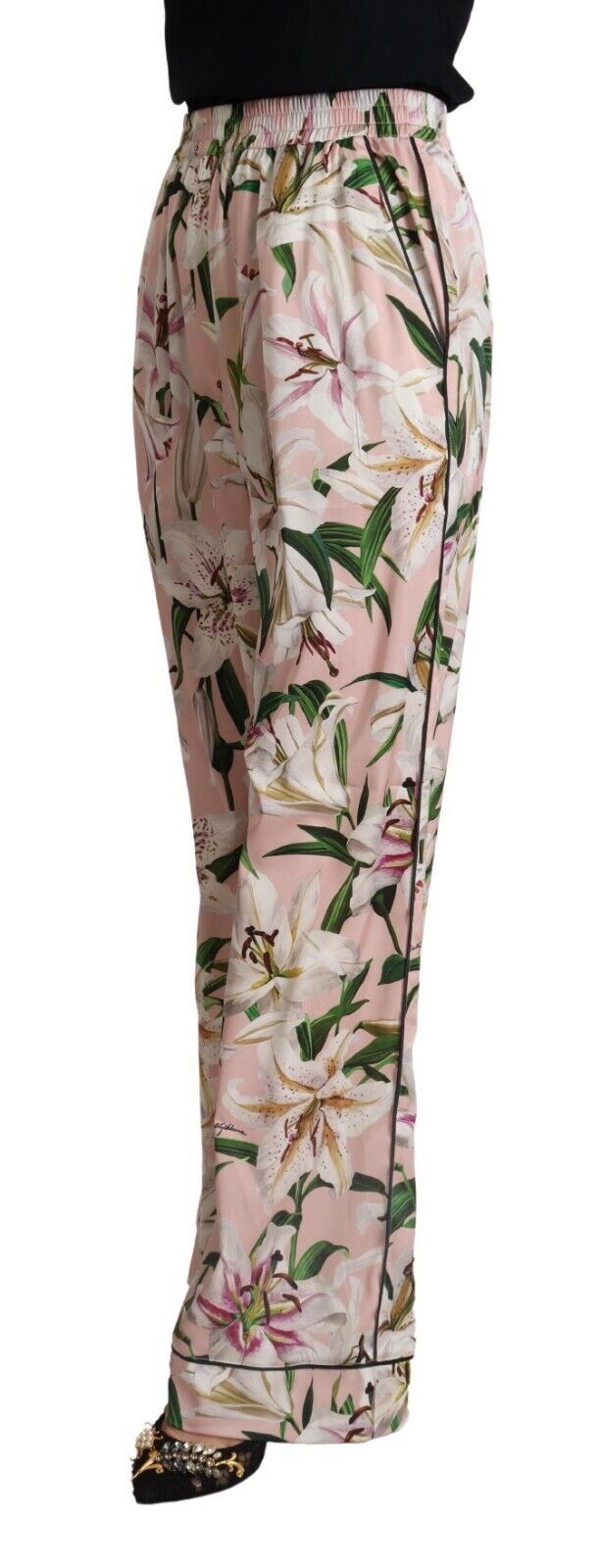 Dolce & Gabbana Elegant Wide Leg Floral Pants