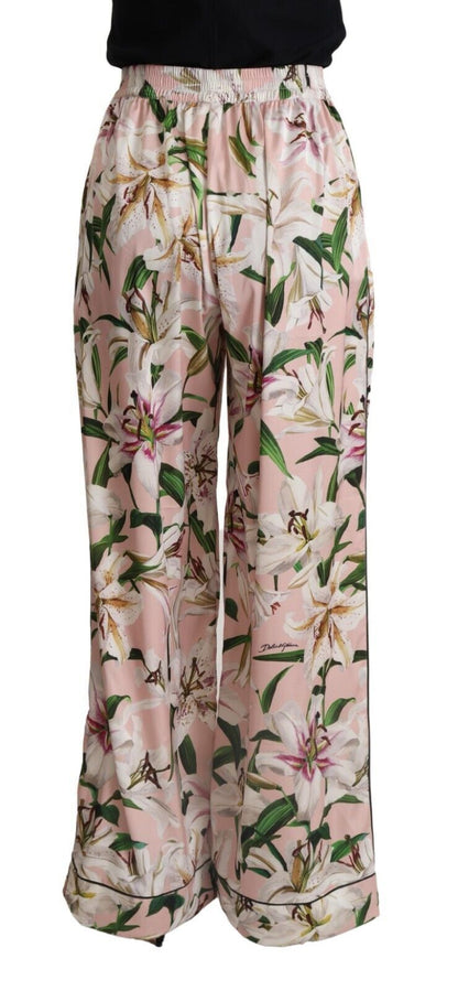 Dolce & Gabbana Elegant Wide Leg Floral Pants