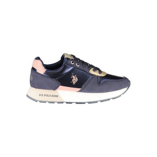 U.S. POLO ASSN. Chic Blue Lace-Up Sneakers with Contrast Details