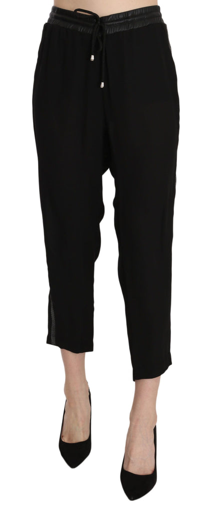 Guess - Pantalon court taille haute - Noir