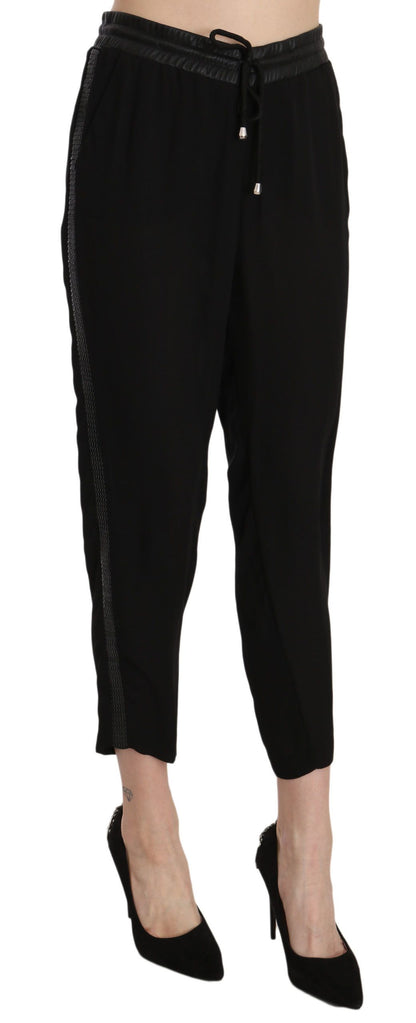 Guess - Pantalon court taille haute - Noir